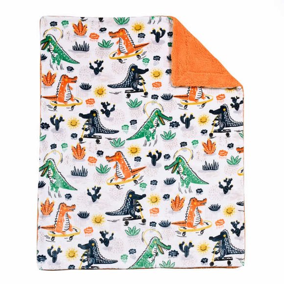 🔥💘Life Comfort Kid’s Ultimate Sherpa Fleece Blanket SEALED - Alligators - Picture 3 of 4